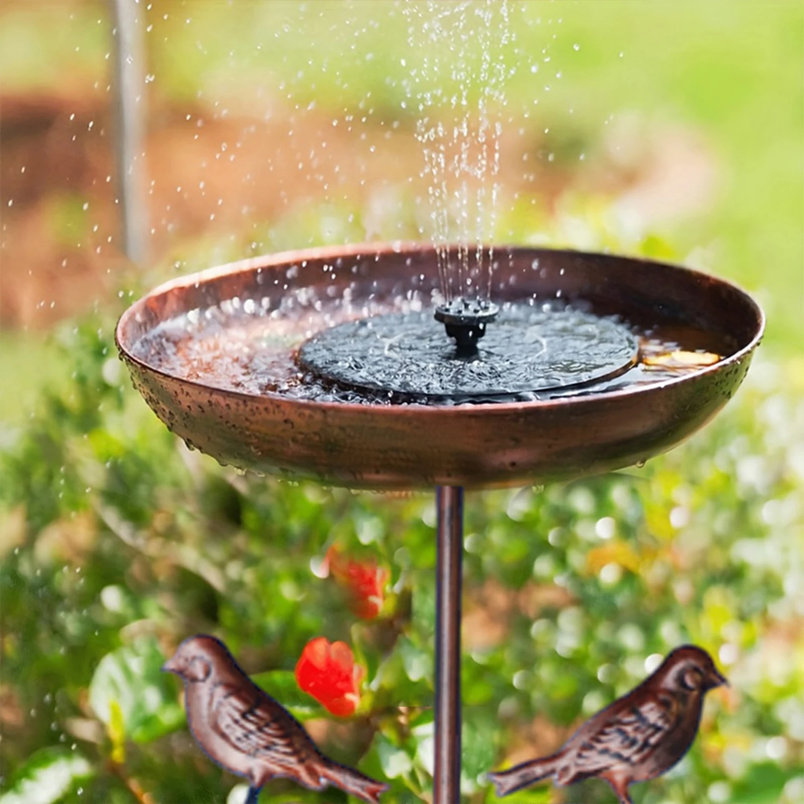 Garden Retro Bird Bath - 12inch Bird Bath Bowls with a Sturdy 5-Claw Base, Cast Iron Bird Bath, Freestanding Bird Feeder, Suitable for Patio and Garden Decoration, Ideal Gift for Gardening Enthusiasts