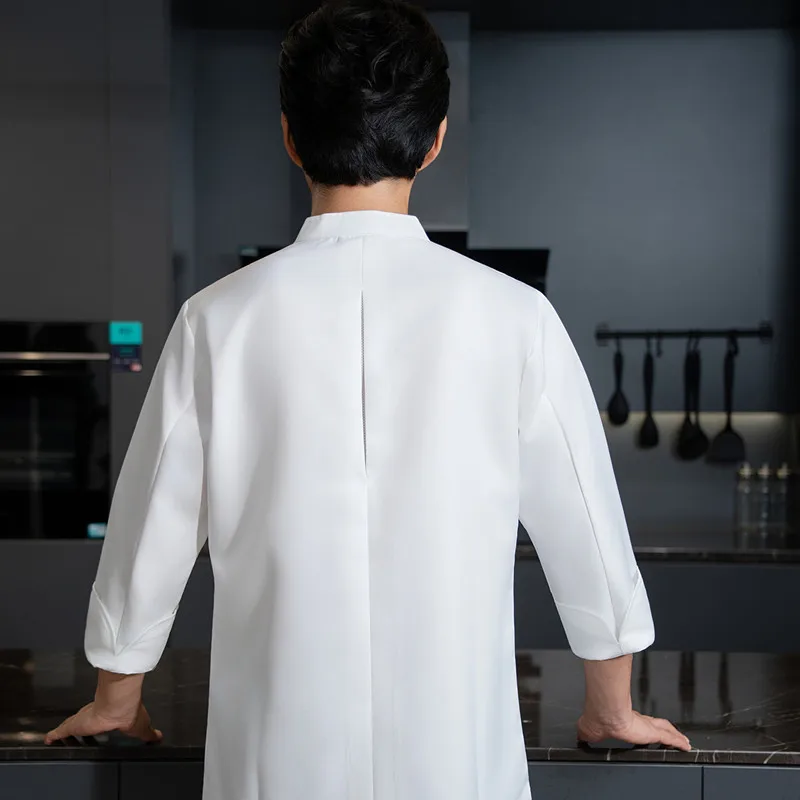 Vêtements de Chef pour hommes et femmes, uniforme d'hôtel de Restaurant occidental à manches longues, veste de Chef d'automne et d'hiver, manteau, vêtements de cuisine de serveur