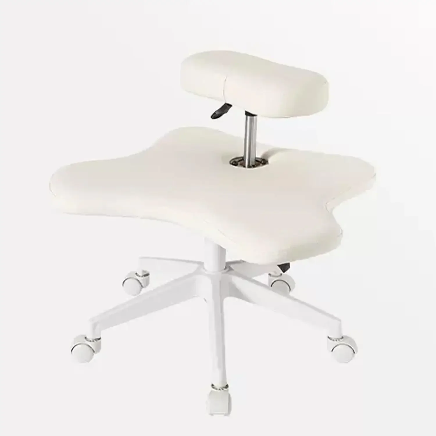 Modern leather computer desk with ergonomic rotating chairs with comfortable family office furniture