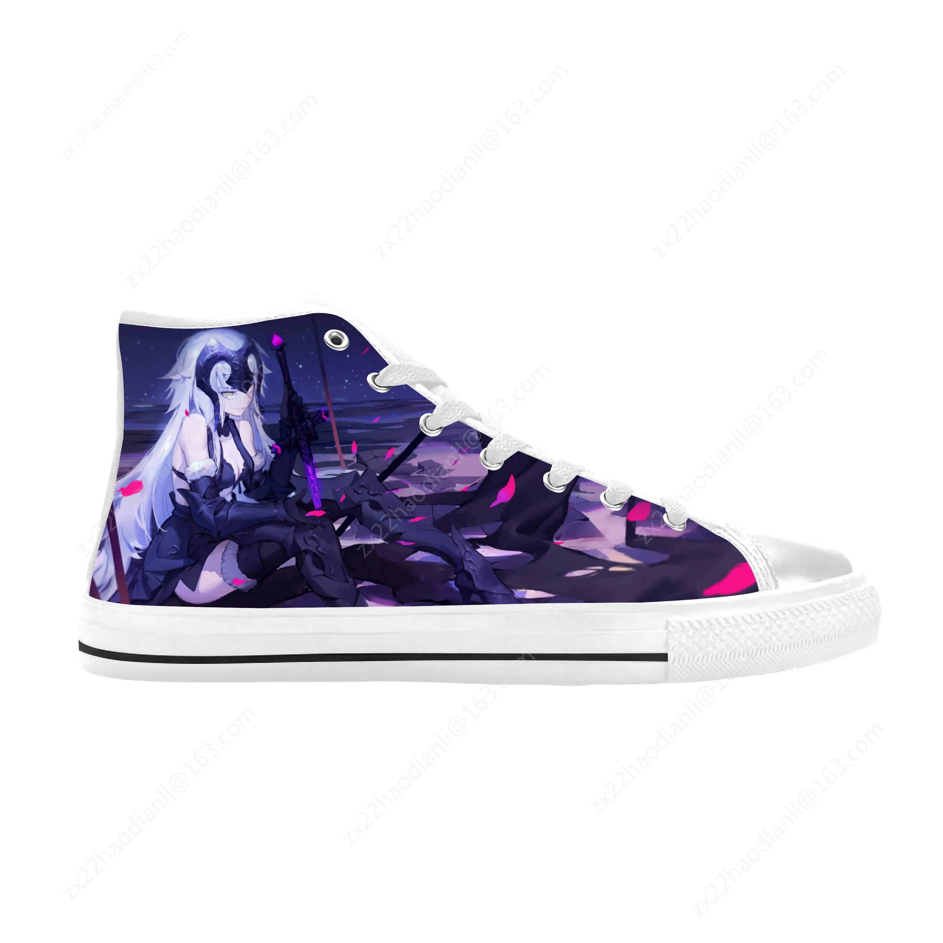 Jeanne D'Arc Alter Fate/Grand Order Anime Cartoon Casual Cloth Shoes High Top Comfortable Breathable 3D Print Men Women Sneakers