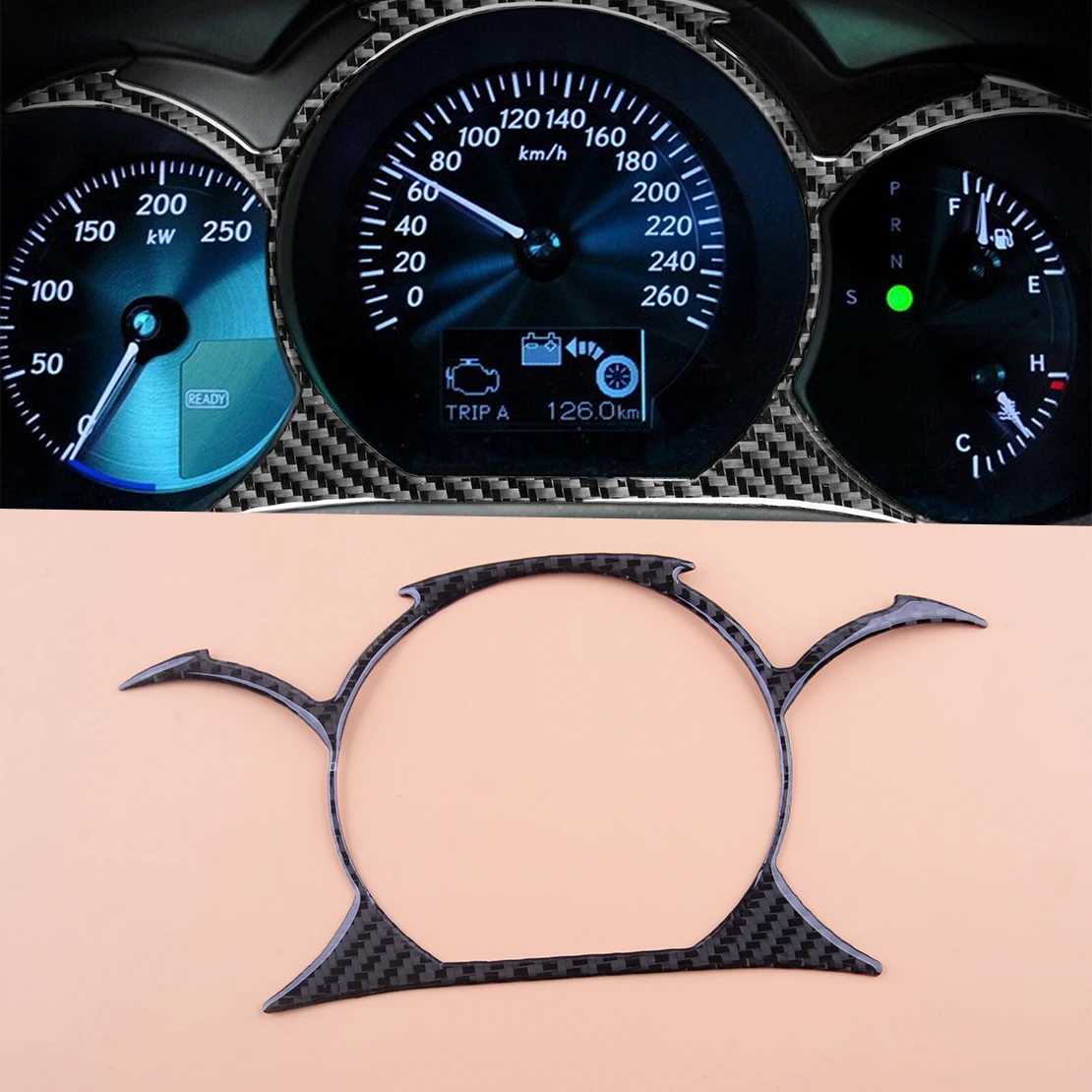 Car Inner Front Speedometer Cover Trim Sticker Frame Fit For Lexus GS300 GS350 GS430 GS450h GS460 2006 2007 2008 2009 2010 2011