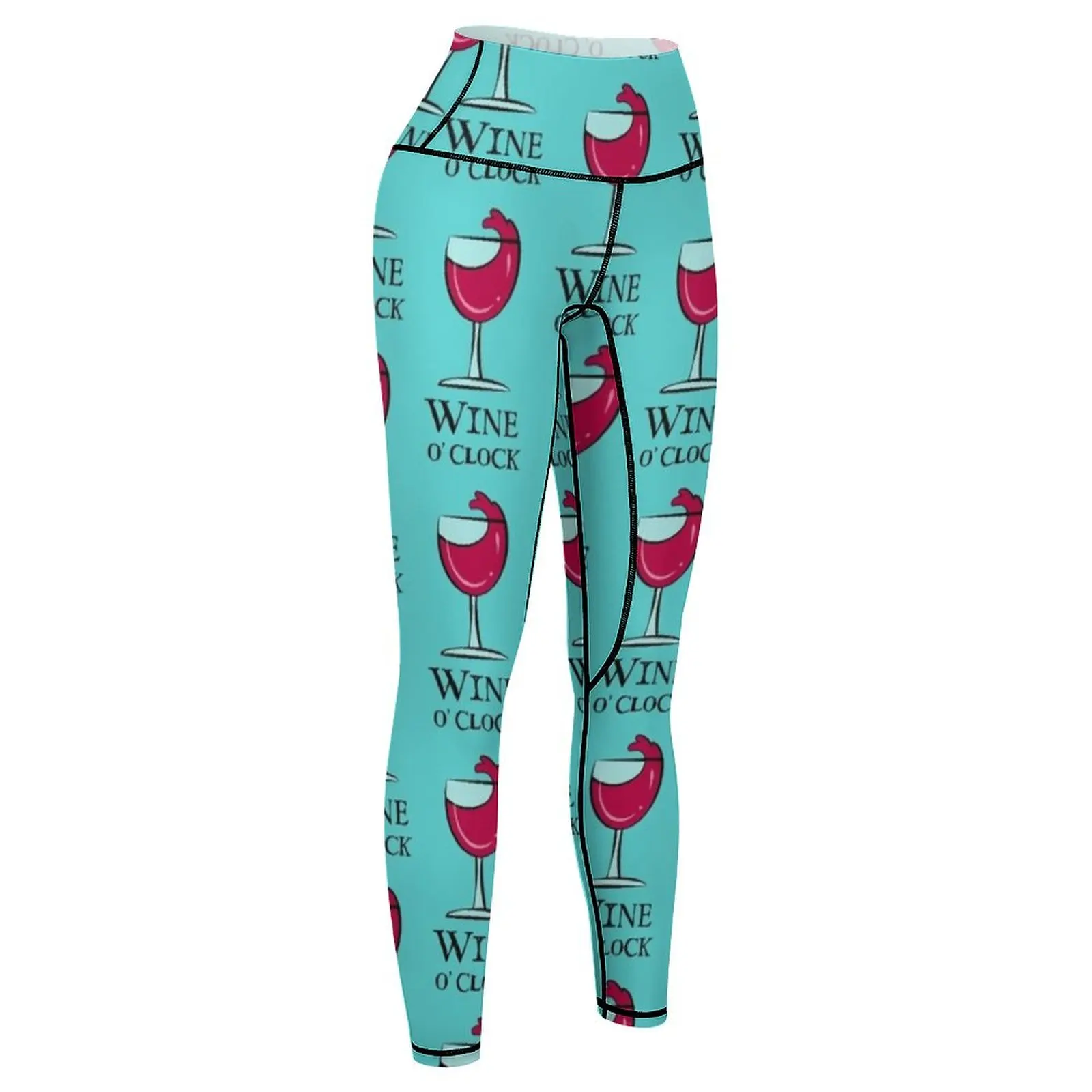 Wine O' Clock Leggings sport set Leginsy push up sports for Fitness woman Womens Leggings image 6