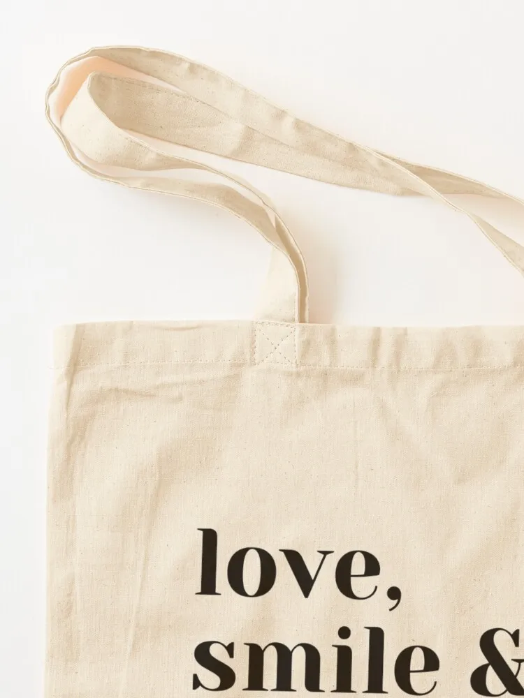 Love, Smile & Do Pilates Tote Bag Woman shopper bag eco pack custom bags shopper bags
