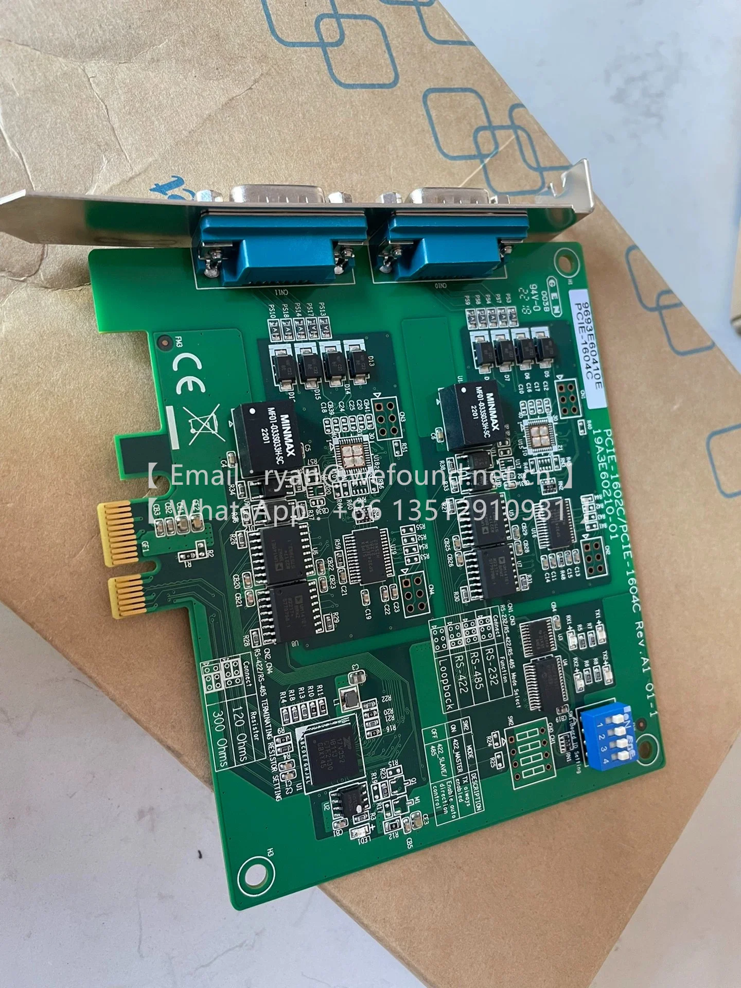 PCIE-1604  PCIE-1604B PCIE-1604C PCIE-1604B-AE  2-port RS-232 PCIe Communication Card w/Surge & Isolation