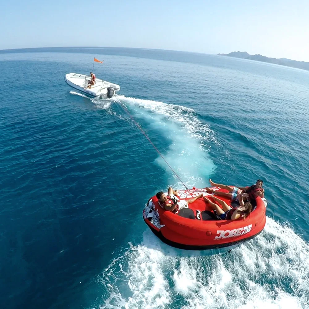 

Customized Crazy UFO Towable Water Ski Tube Inflatable Water Sofa