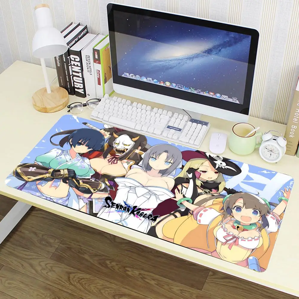 Keyboard Senran XXL Gamer Game Laptop Wireless Mouse Gaming Pad Mats Large Pads Office Cushion Kagura Table Accessories Big