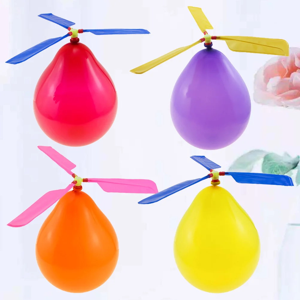 

12 Pcs Square Toy Balloon Helicopter Airplane Stall Aircraft DIY for Kids