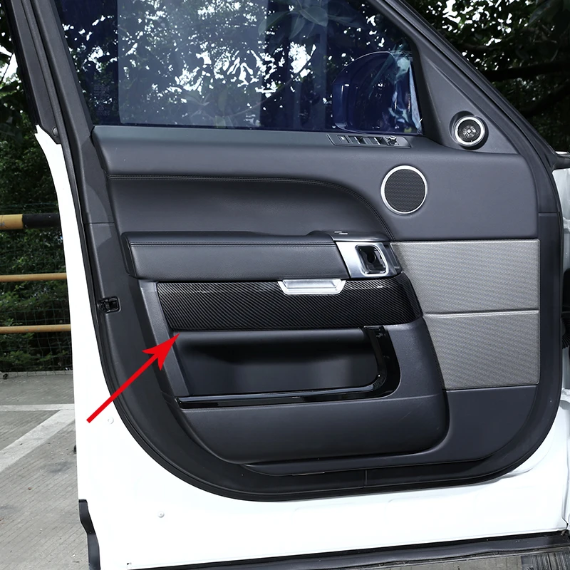Inner Door Protection Cover Trim For Land Rover Range Rover Sport 2014-2022 Car Accessories Replacement Part Carbon Fiber 4 Pcs