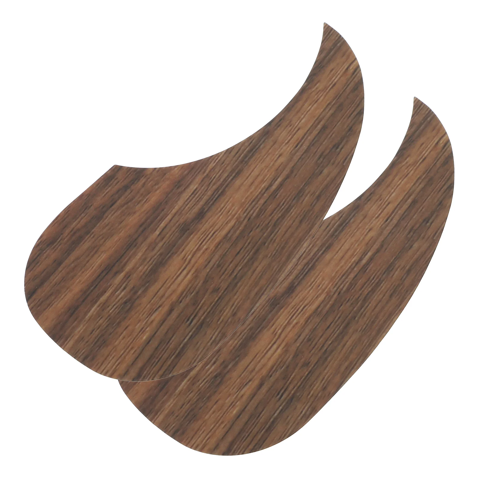 

2 Pcs Bass Picks Guitar Pickguard Anti-scratching Plate Brown Wood Grain Acoustic Parts