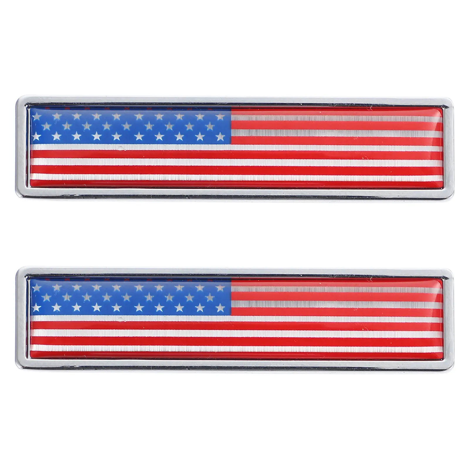 

2Pcs Car Metal Sticker High Stickiness National Flag Design Zinc Alloy Auto Body Decal for Personalized Vehicle Decoration