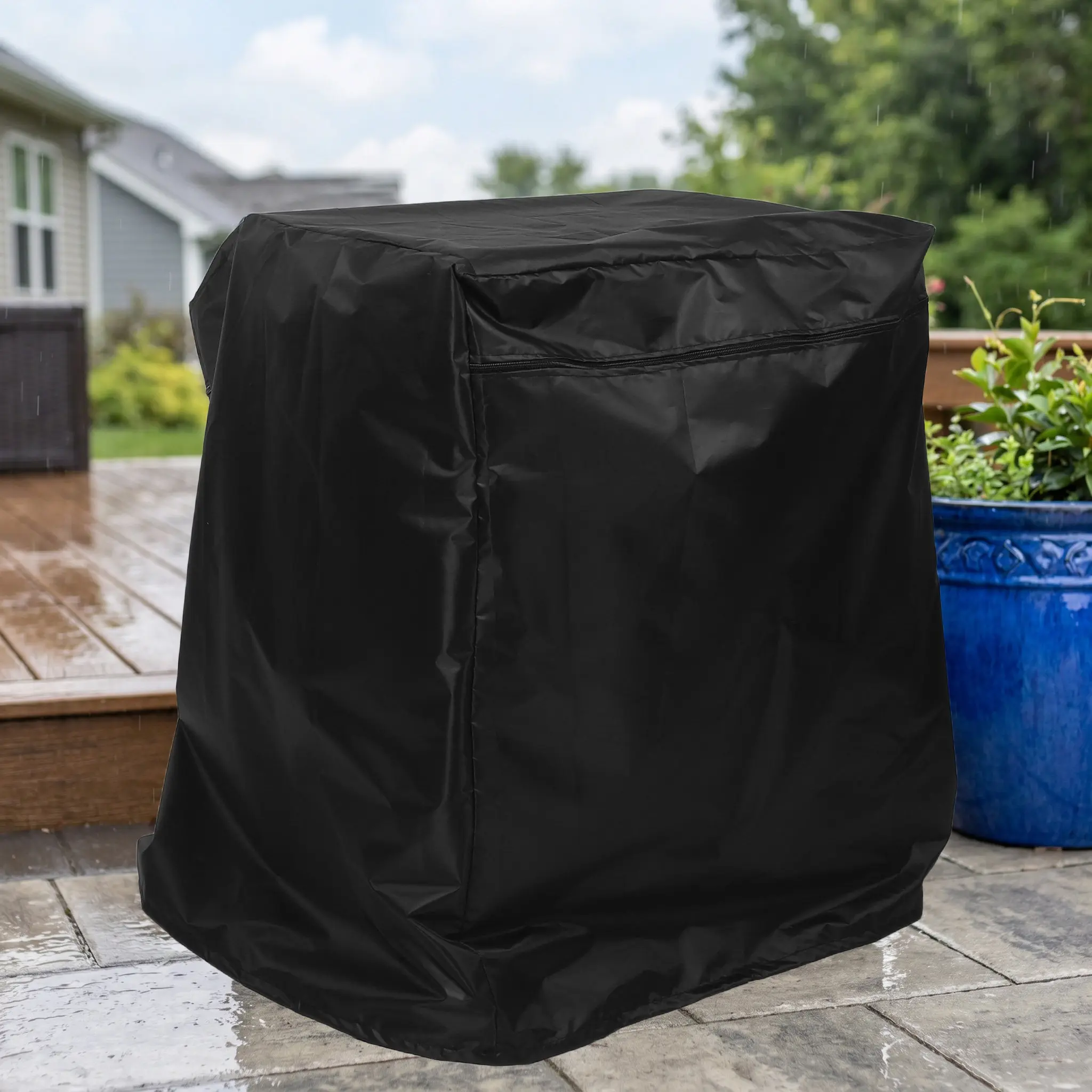 Chest Freezer Cover 5 Cubic Feet Deep Freezer Cover 420D Oxford Fabric Full Size Fridge Sleeve Waterproof Dustproof Uv
