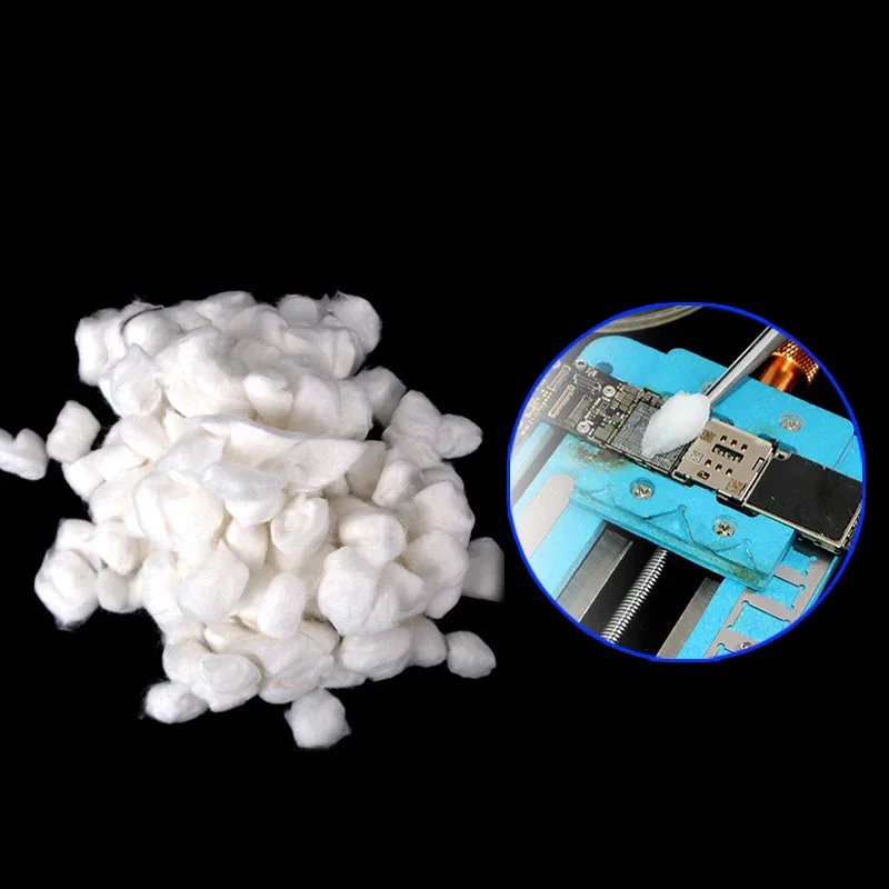 Multifunctional cleaning cotton ball PCB cleaning liquid/alcohol Defatted cotton ball for PCB motherboard CPU Chip Clean tools