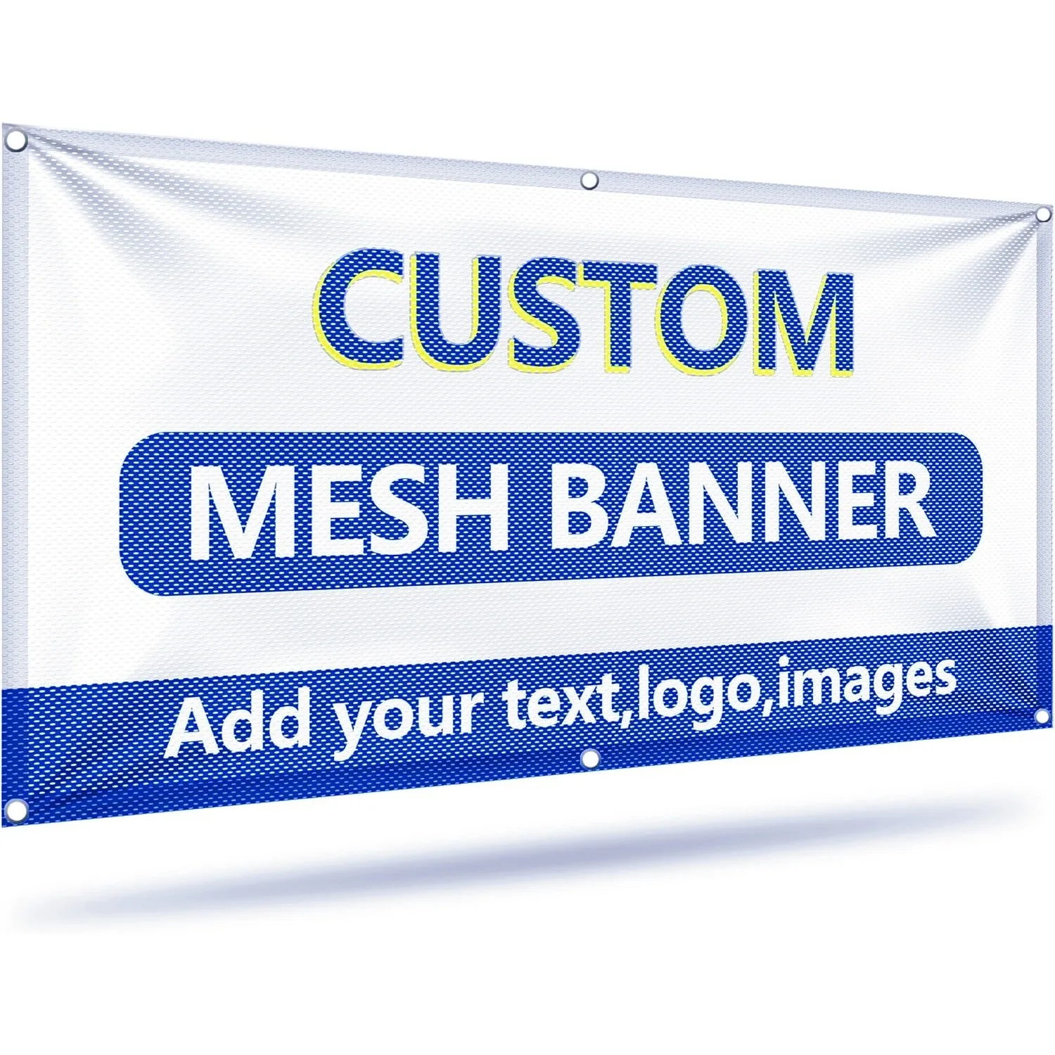 Custom Mesh Banner, Customized Mesh Flag and Sign Personalized Logo Picture Text Business Sport Event