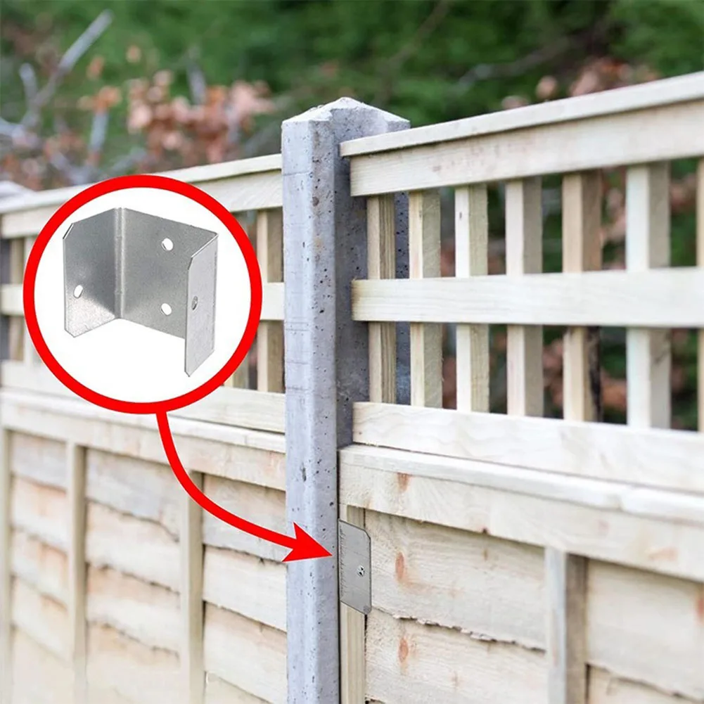 Galvanized Steel Fence Panel Clips 32mm 50mm Trellis Grips For Secure Timber Post Attachment Outdoor Garden Fencing Hardware 20