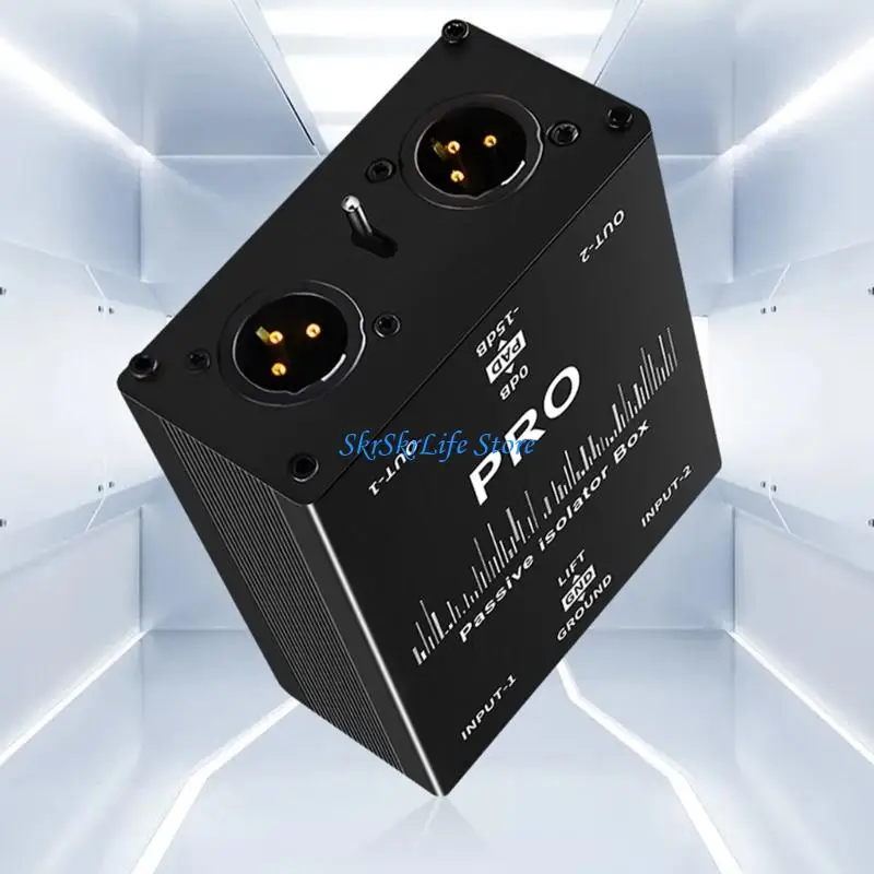 

E65E Professional 6.35mm XLR Ground Looping Isolator For Clear Sound In Music Production And Broadcasting Professional Setups