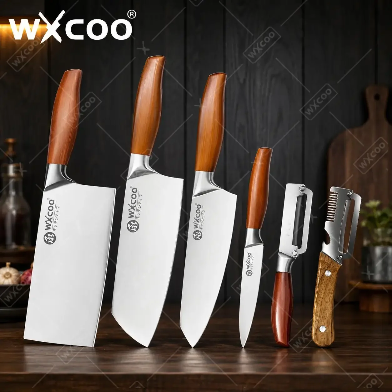 WXCOO Japanese Chef Knife Stainless Steel Slicing Boning Knife Paring Utility Knife Meat Kitchen Peeler Kitchen Accessories