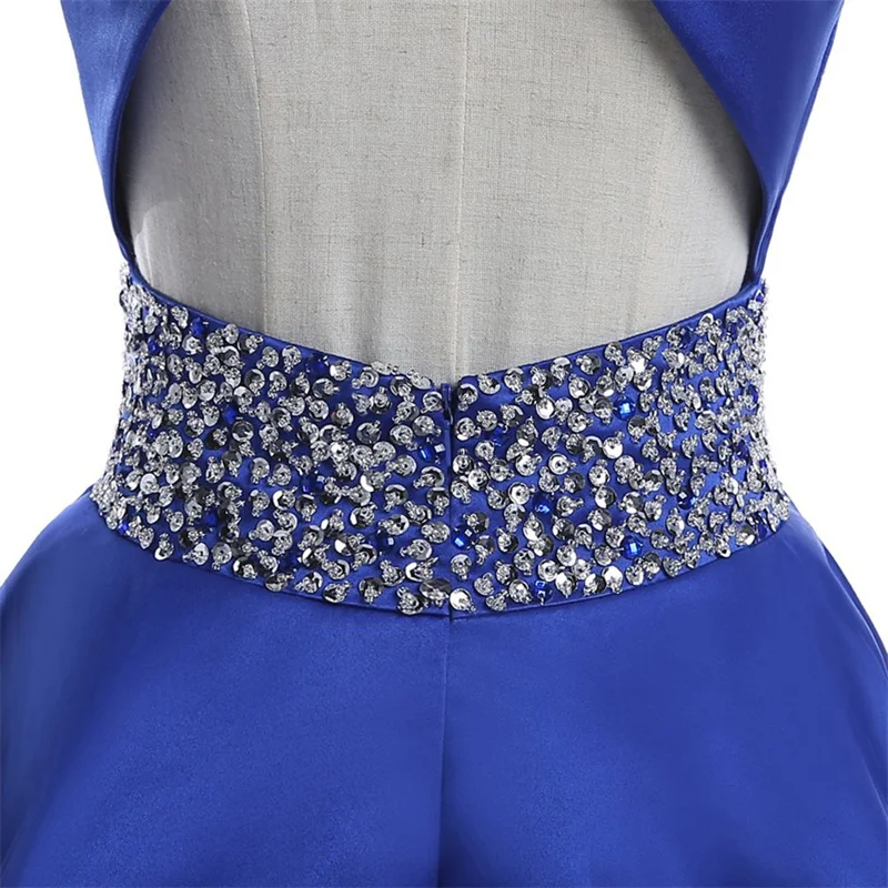Cetim curto beading fora do ombro na altura do joelho vestidos de dama de honra festa de casamento à noite baile de formatura cocktail aniversário