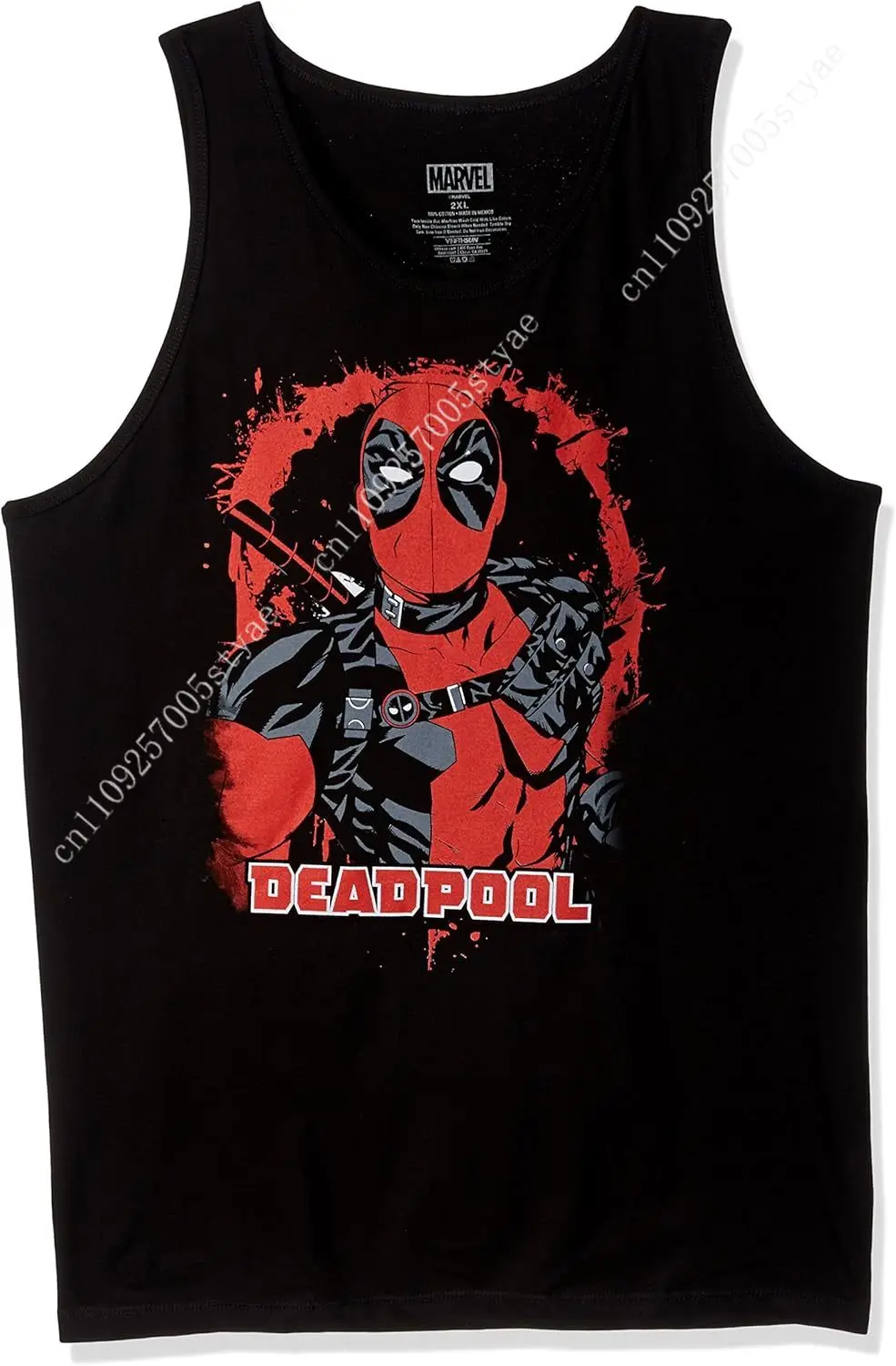 

Marvel Men's Official Marvel Painted Deadpool Men's Tank Top