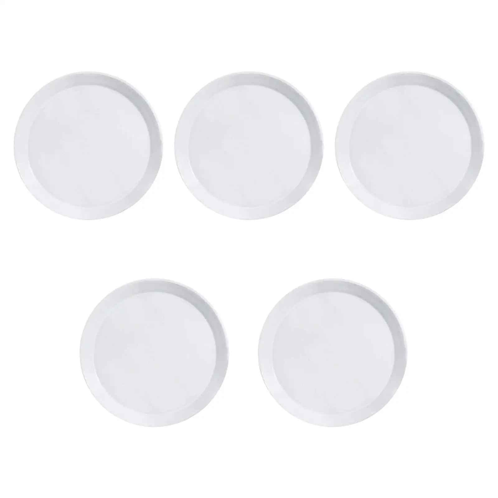 

5x 1/12 Dollhouse Miniature White Plate Model Dining Room Mini Kitchen Dish Decoration