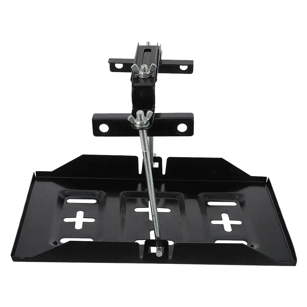 1Sets Adjustable Battery Hold Down Bracket Universal Steel Metal Battery Tray Clamp Storage Tray for Car Marine Truck Use