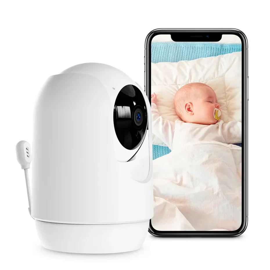 Wifi Baby Camera Temperature & Alarm 3MP Baby  Two-way Audio Baby Camera Security Crying Detection PTZ