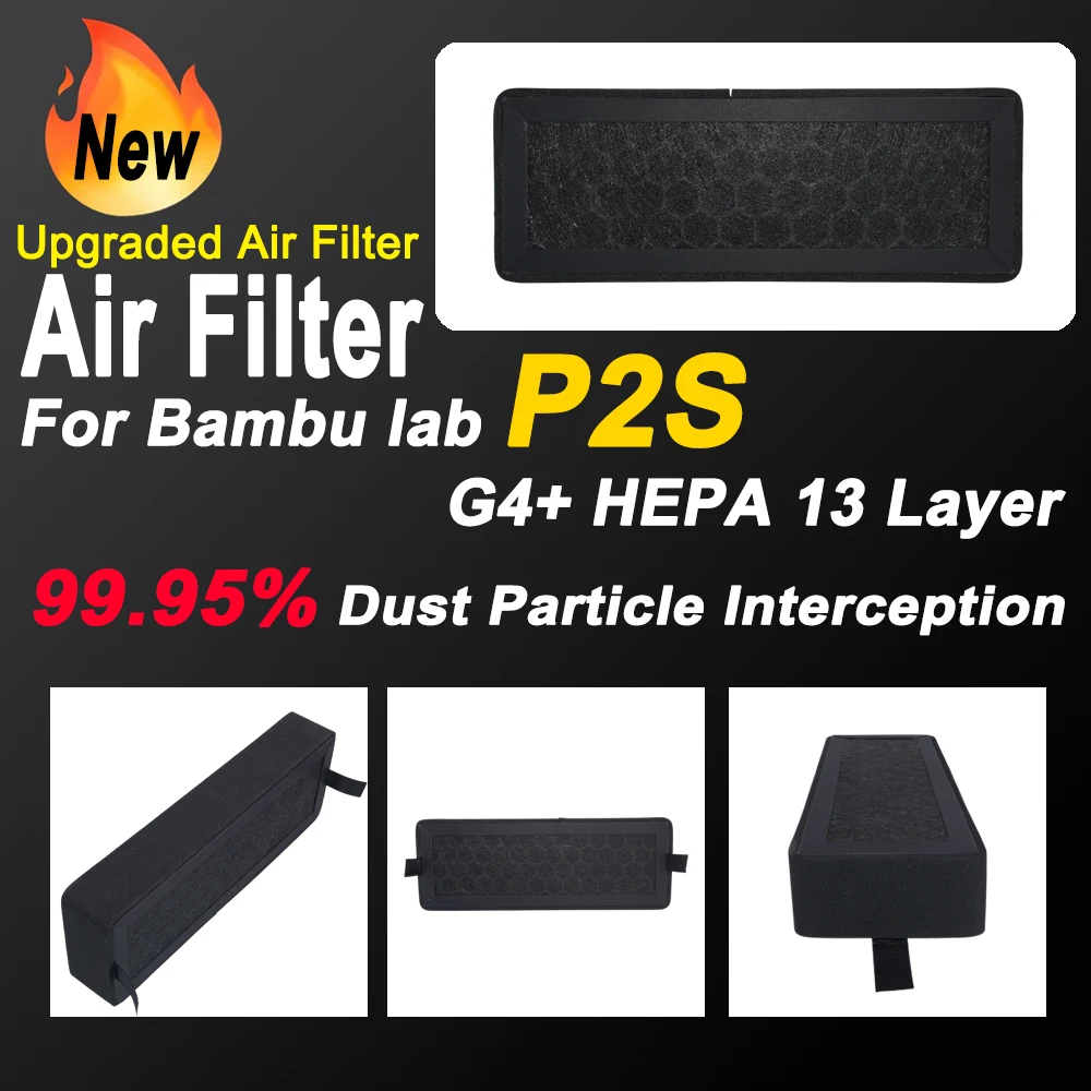 Upgrade For Bambu Lab P2S Filter HEPA 13 Activated Carbon Combo Air Filter Bambulab P2S Accessories Replacement