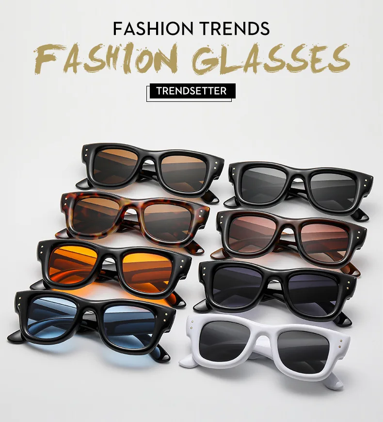 Modische Retro-Sonnenbrille mit quadratischem Rahmen für Damen und Herren, klassische Designer-Sonnenbrille mit kleinem Rahmen, trendige Sonnenbrille, UV400-Schutz – Detail 3