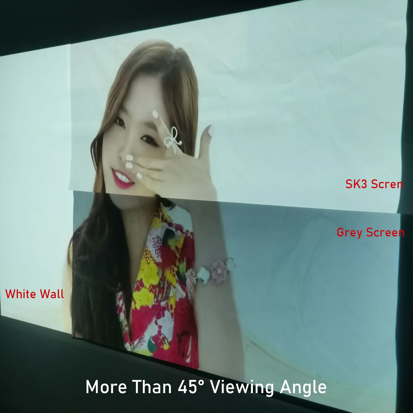 Nicefour tela de projetor portátil reflexiva anti-luz grade branca 16:9 tecido de pano de projeção para casa 60 72 100 120 133 Polegada