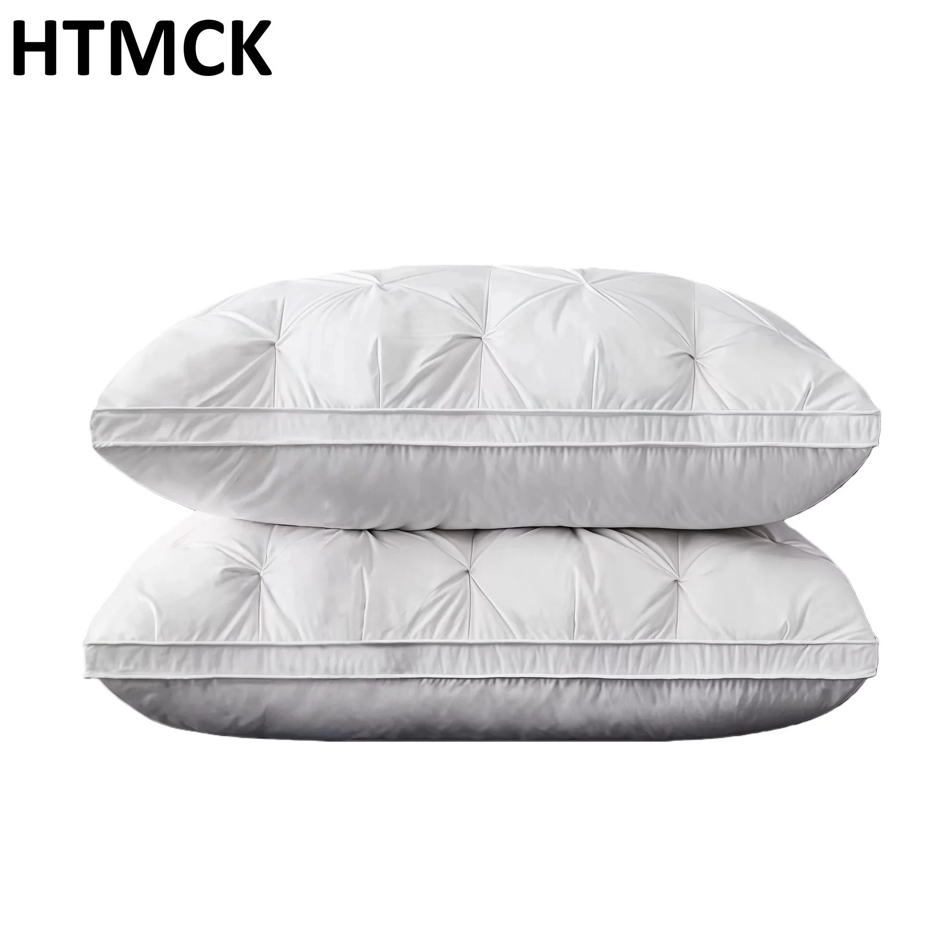 HTMCK 5-Star Hotel Comfortable Sleeping Pillow Three-Dimensional Soft Bilateral Washed Solid Color  Sleeping Pillows