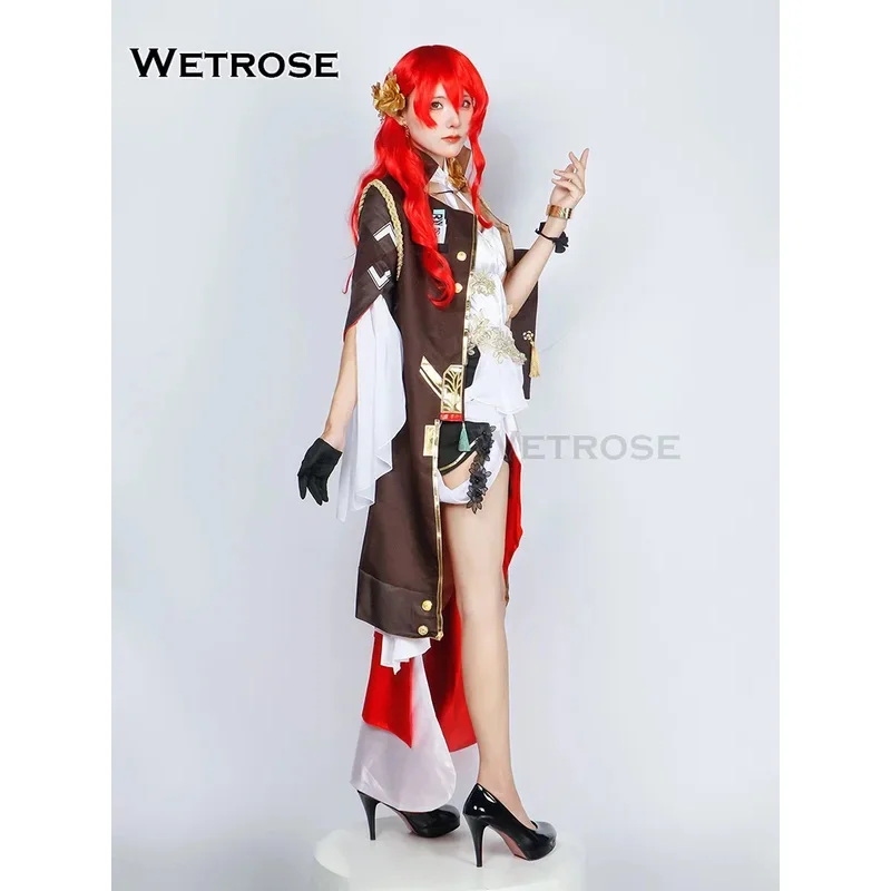 【Wetrose】متوفر في المخزون أزياء Himeko التأثيرية Honkai Star Rail HSR Himeko مجموعة كاملة من الشعر المستعار