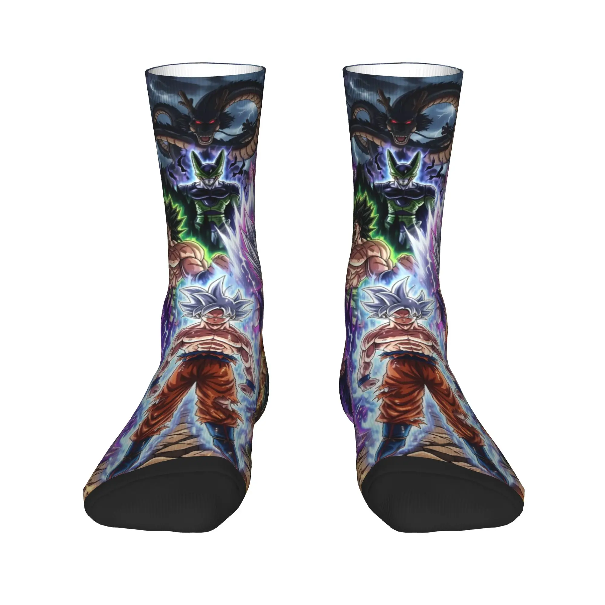 Goku Manga Stockings  Design Elegant Socks Autumn Non-Slip Socks Adults Men Running Soft Socks