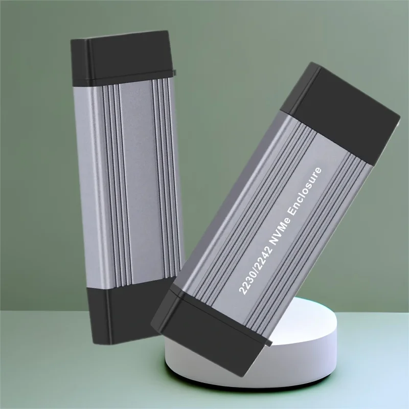 

M2 NVMe SSD Enclosure 10Gbps PCIe SSD Case Portable Box USB 3.2 GEN2 Type-A + Type C External Adapter for 2230/2242 M.2 NVME SSD