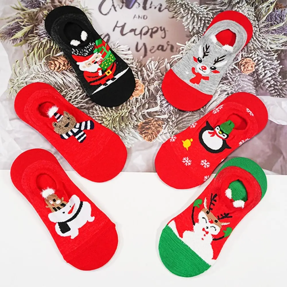 6 pares de calcetines creativos de Navidad de alce para mujer, calcetines de tubo de Navidad con pingüino y copo de nieve, calcetines de Navidad a media pantorrilla, regalos