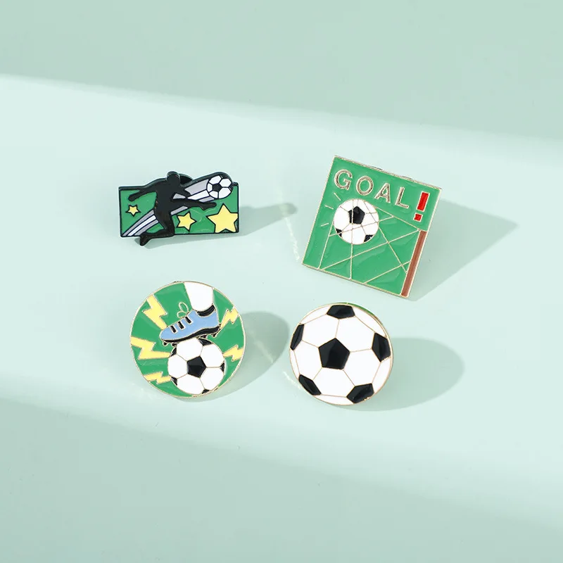 Football Brooch Sports Series Badge Cute Cartoon Shooting Goal Niche High-value Clothes Backpack Accessories