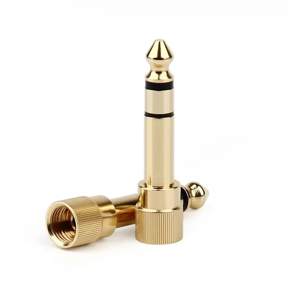 6.35mm Male to 3.5mm Female Jack 3.5 Speaker Connector Audio Adapter 3.5 Jack Aux Converters for Speaker Guitar Jack 6.35 Gold