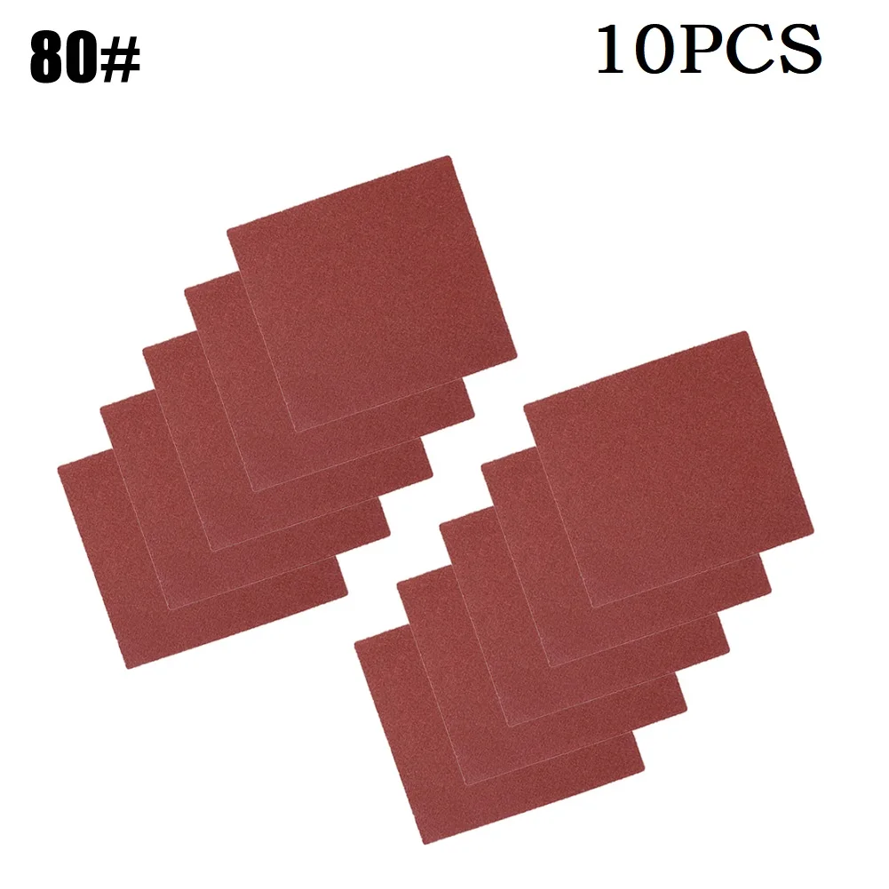 Flocking Sand Paper Sanding Paper Grinding Polisher 110*100mm 60-1000Grit Accessories Alumina Red Sets Tools New