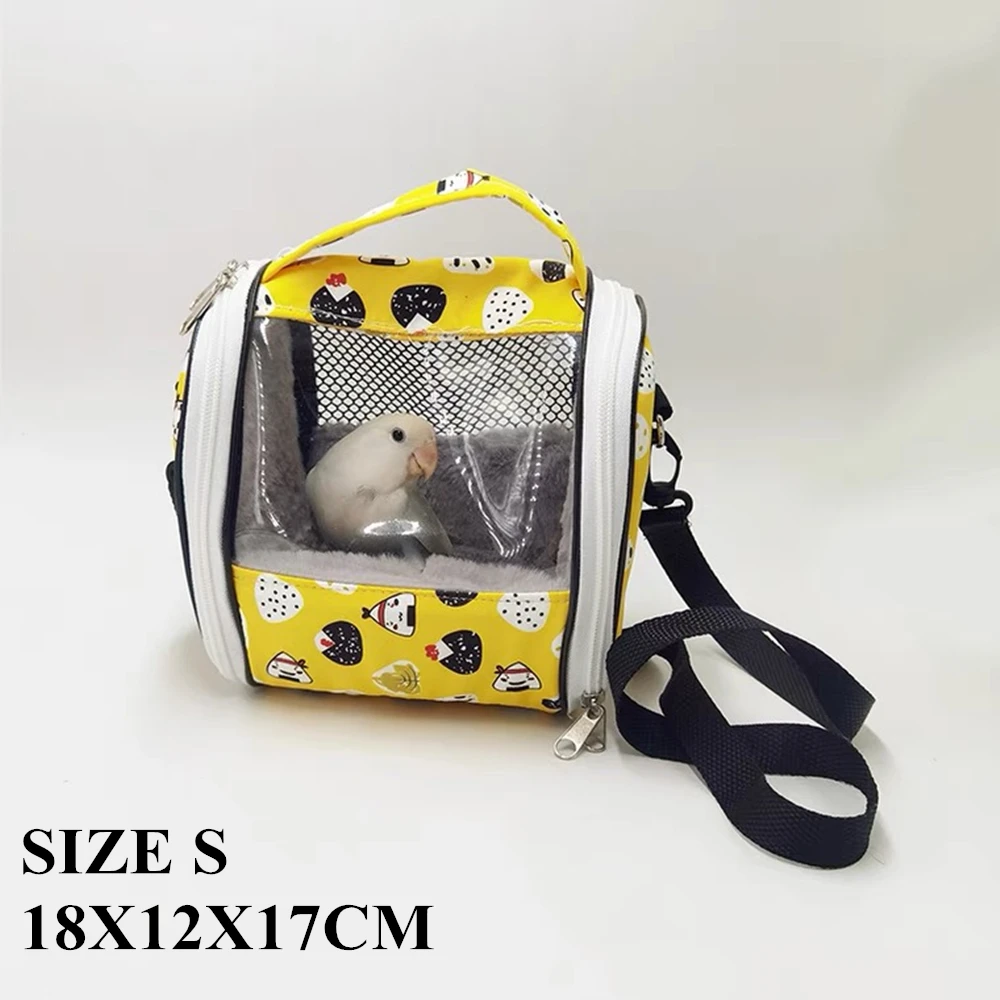 Portable Small Animals Travel Bag Bird Carrier Plush Winter Warm Pet Parrot Guinea Pig Bunny Rat Hamster Backpack Lightweight