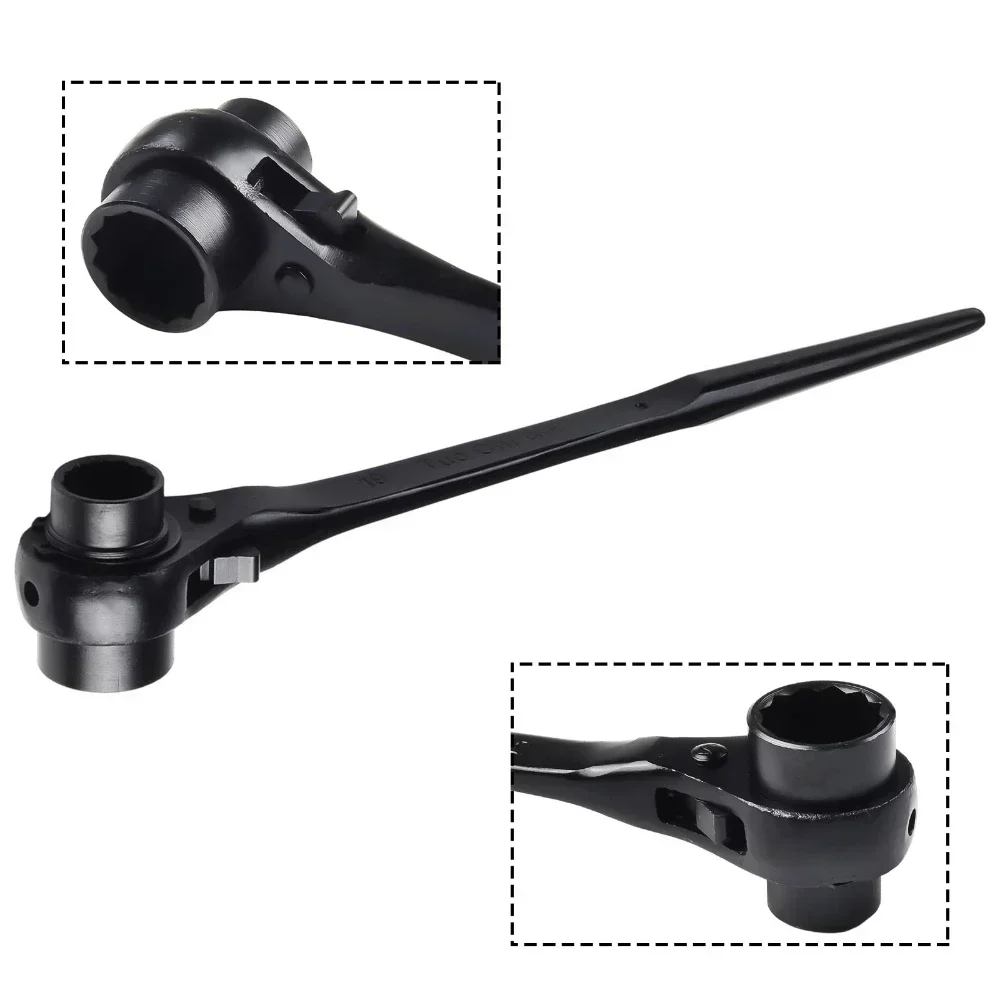 30-32mm Ratel Podger Steeksleutel Quick Release Podger Bar Zwart Double Ended Socket Ratel Podger Steiger Spud Wrench