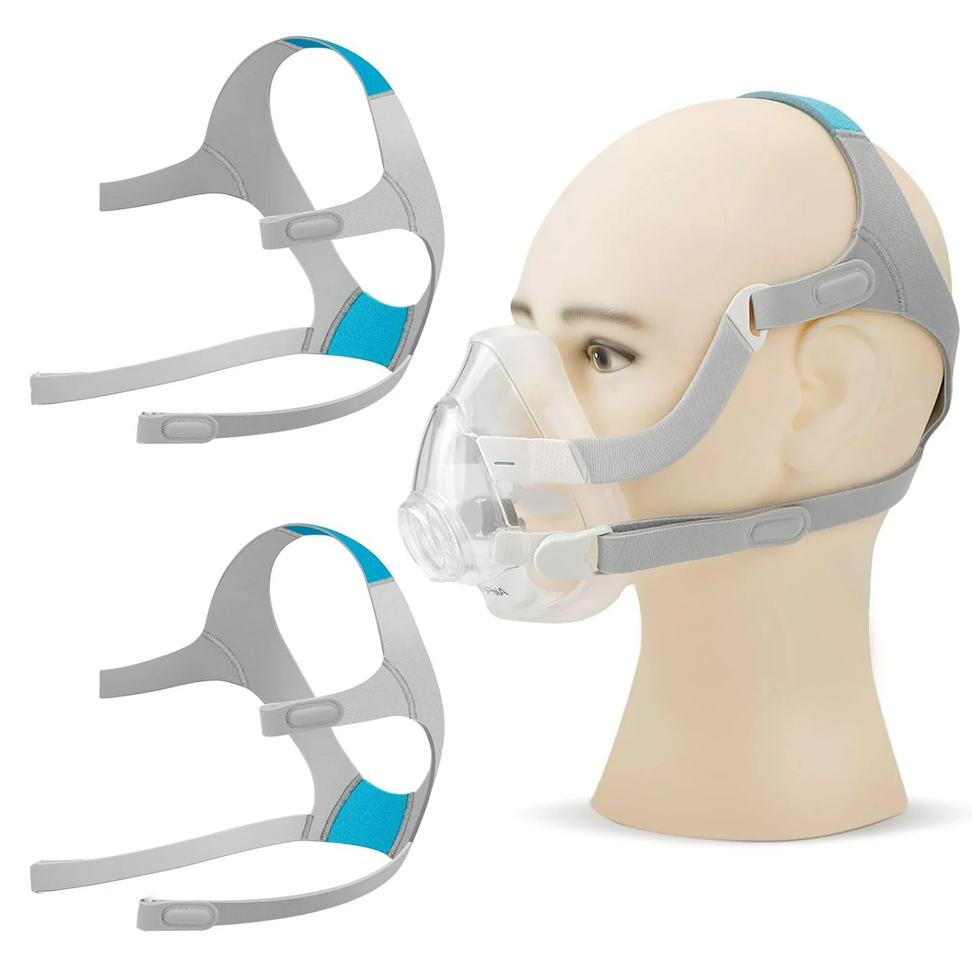 2PCS Compatible with ResMed AirFit/AirTouch F20 Full Face Replacement Headgear Strap DreamWear Nasal Pillow CPAP Mask Airsense10