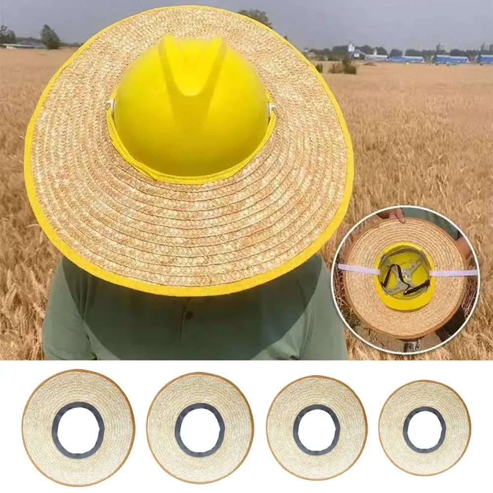 

Sun Protection Visor Construction Safety Hats Brim Breathable Full Brim Hard Shield Sunshade Work Straw Caps Waterproof