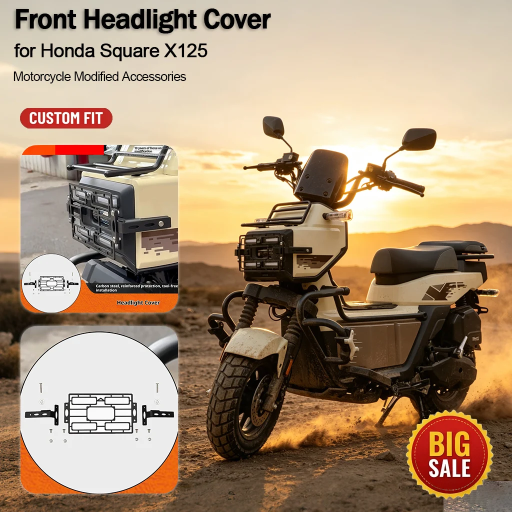 Front Headlight Cover Headlamp Protector Guard for Honda Square X125 Motorcycle Modification Accessories