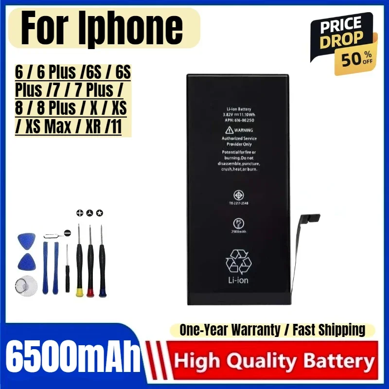 Battery for IPhone6/6Plus/6S/6SPlus/7/7Plus/8/8Plus/X/XS/XSMax/XR/11/11Pro/11ProMax/12/12mini/12Pro/12ProMax/13/13mini/13Pro/13P
