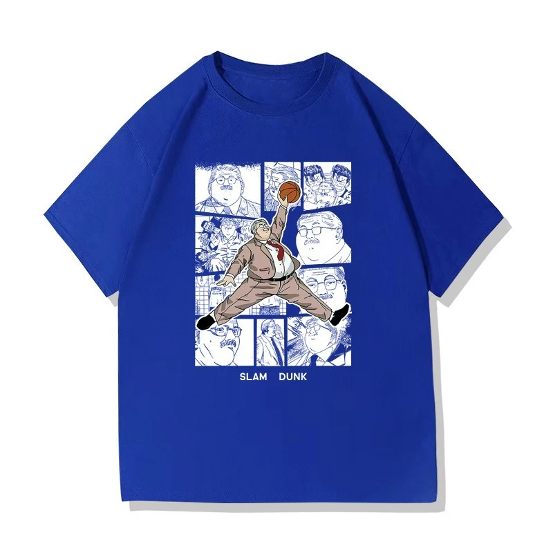 日本アニメーション スラムダンク アニメーション派生品 コットンプリント メンズ サマートレンド ブランド ルーズ