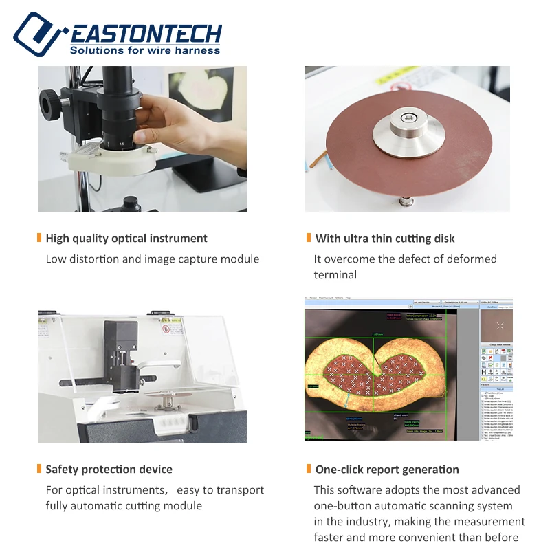 Eastontech EW-2555 Full Automatic Terminal Cross Section Analyzer Precise Terminal Crimping Analytical & Tester Analysis System