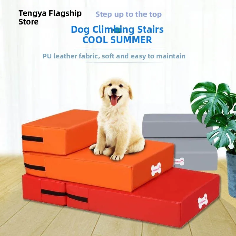 

Detachable Waable Pet Dog Stair Climbing Mat Two Layer Foldable Warmth Open Design Dog Bed Nest Couch by Tengyaigaoibie