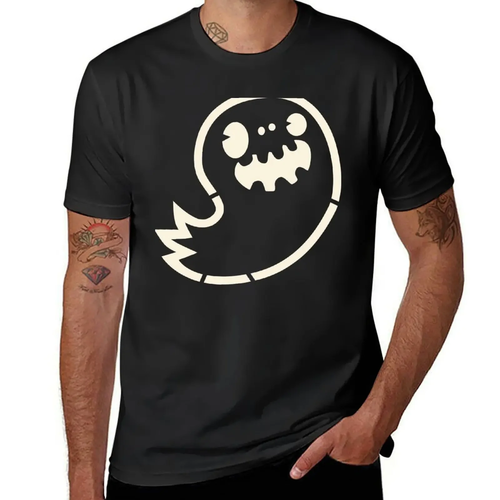 

Ghost Boy Stencil T-Shirt anime stuff customs shirts graphic Blouse mens graphic t-shirts funny