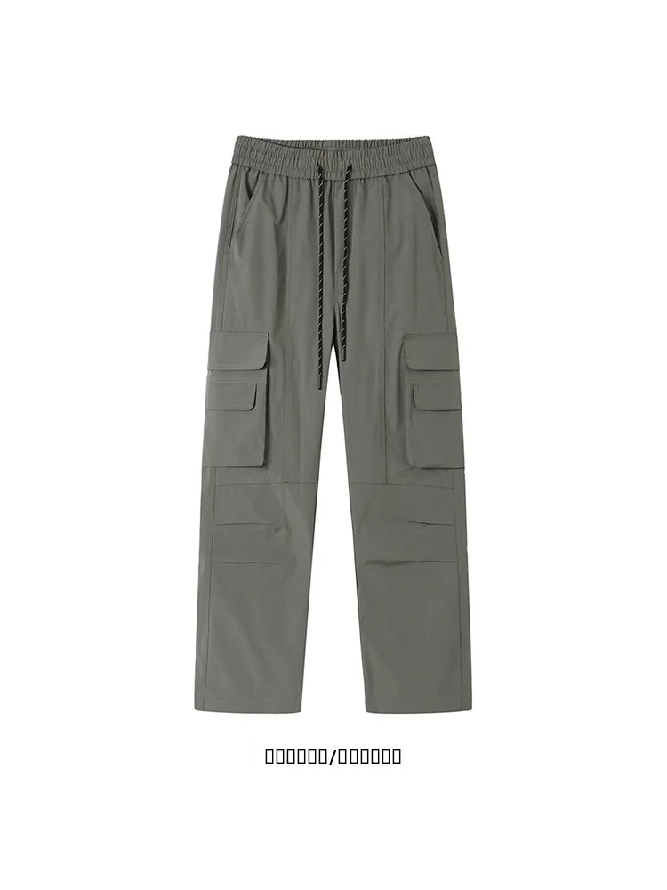 

Loose Straight Leg Workwear Pants Dstring Casual Trousers for Couples from Youthful Vitali Sle Long Pants Autumn
