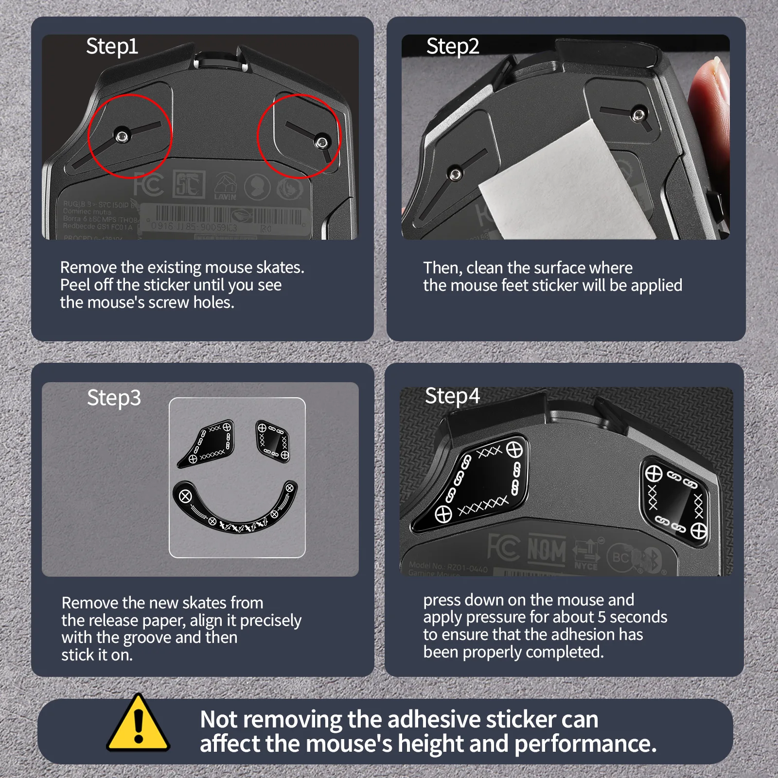 Mouse Glide Glasses Skates For Razer Naga V2 Pro Superlight Wireless Gaming 2.5D Curved Edge Mouse Anti Slip Feet Accessories - Image 6