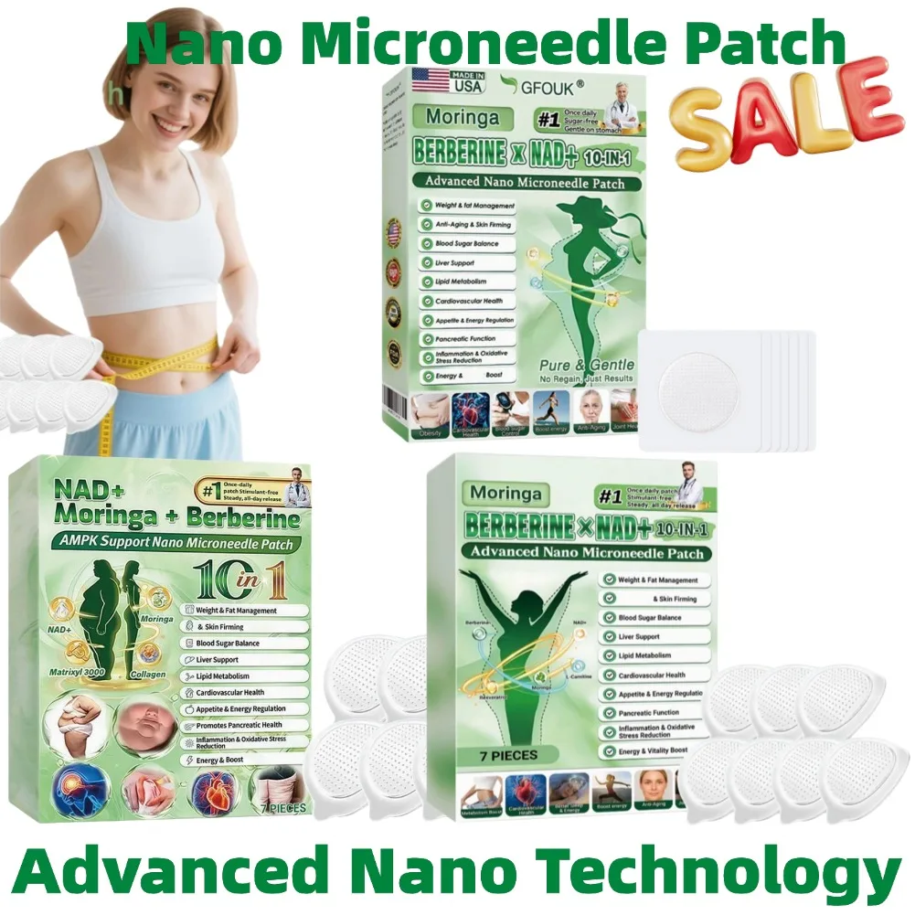 

Нано-микронидлы с морингой для упругости кожи, 10-в-1, для коррекции фигуры, подтяжки кожи, дышащие ежедневные патчи, унисекс ﻿