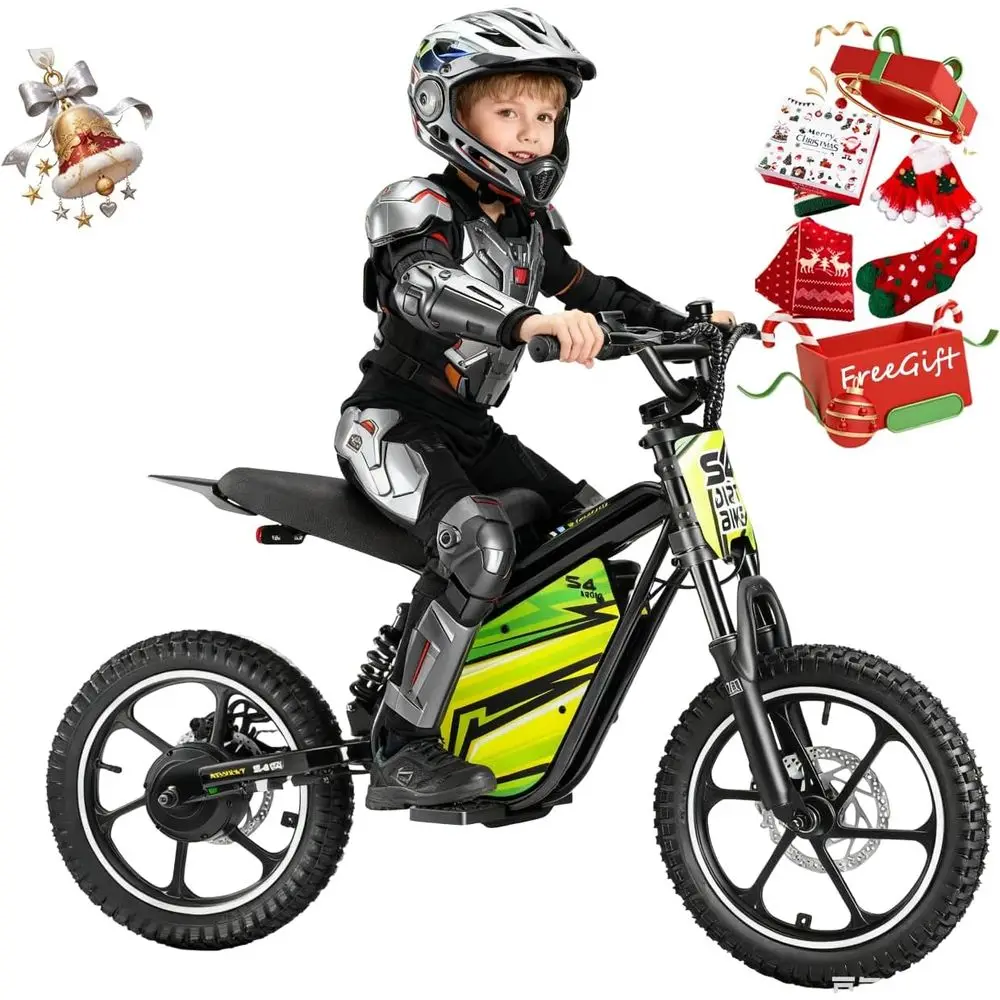 

Электрический велосипед для грязи S4 Young для детей 8–14 лет, электрический мотоцикл Peak 800 Вт, 18,6 миль в час, аккумулятор 36–10,4 Ач, 120–150 минут езды Timeb